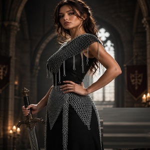 Ensemble d'armure céleste en acier Renfaire |   Costume de cosplay de guerrier |   Tenue d'armure fantastique - Product Image 3