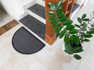 Polypropylene Door Mat with TRP Rubber Backing 45X75CM Circular Modern Farmhouse Design Movable High Quality for Front Door - Product Image 4
