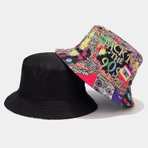 New arrival Europe America Nostalgic Classic 80 90 Team Bucket <b>Hat</b> Bulk Men Fashion Graffiti Double Sided Wear Women Bucket <b>Hats</b> - Product Image 5