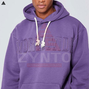 เสื้อฮู้ดดี้สั่งทำขายส่งพร้อมโลโก้ เสื้อผ้าผู้ชาย ผู้ผลิตเสื้อฮู้ดดี้แบบนูนลาย ระบายอากาศได้ดี ผ้าฝ้ายผสม ราคาเสื้อฮู้ดดี้แบบนูนลาย - Product Image 6