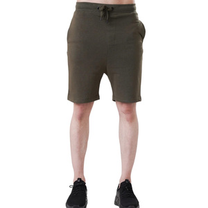 Men's Olive Solid Canvas Polyester/Nylon Bermuda Shorts Mid Rise <b>Elastic</b> Waist Pockets Casual Breathable Quick Dry Woven - Product Image 1