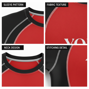 Wholesale Factory <b>Custom</b> logo Men Short Sleeve Quick Dry <b>Compression</b> <b>Shirts</b> Rash Guard Fitness Surfing Beach Rashguard MMA - Product Image 6