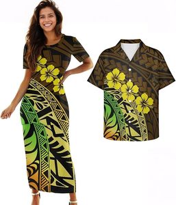 Robe longue à imprimé floral, col rond, manches courtes, coupe fourreau, décontractée, d'été, tissée, respirante et ajustée - Product Image 3