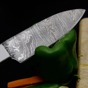 Ensemble de 5 couteaux de chef de luxe faits à la main en acier Damas 2026 avec lame droite et manche en bois ambidextre – Couteau de cuisine haut de gamme - Product Image 6