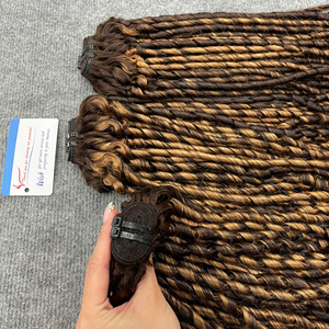 ราคาขายส่ง ผมเวียดนามแท้ 100% สีเปียโน สไตล์ Steam Pixie Curly Weft สุขภาพดี เงางาม นุ่มลื่น ไม่พันกัน พร้อมส่ง - Product Image 6