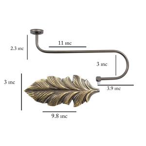 Sujetador de cortina con diseño de hoja simple, organizador de cortinas, adecuado para ventanas de habitaciones de hotel, estilo artesanal, hecho en India. - Product Image 2