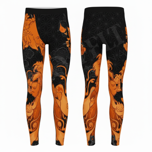 Leggings de Compresión con Diseño Estampado Completo para Hombre, Ideales para Yoga, Transpirables, Cómodos, de Cintura Alta y Largo Completo - Product Image 2