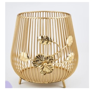 Produit le plus vendu, accessoires de décoration pour fête de Noël, porte-bougie votif, finition dorée, support de bougie en métal - Product Image 1