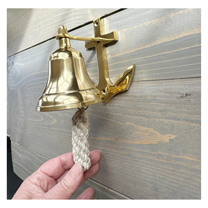 Campana Náutica de Latón, Nueva Forma, Alta Demanda, Campana de Latón Premium, Ideal para Decoración de Puerta, Pared, Jardín, Regalo, Templo - Product Image 1