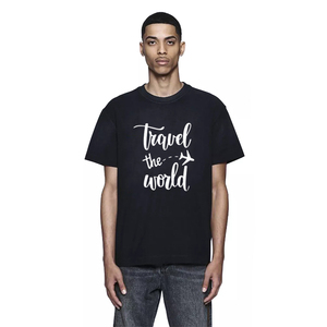 T-shirt décontracté à manches courtes pour homme, fabriqué au Pakistan, effet délavé, grande taille, avec logo personnalisé imprimé, coupe confortable - Product Image 4