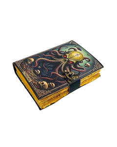 Cthulhu Leather Journal Handmade Gothic Grimoire <b>Notebook</b> Vintage Mythical Horror Diary <b>Book</b> for Writing and Sketching - Product Image 3