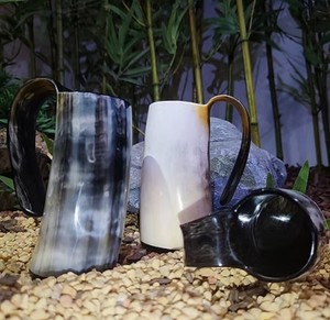 Tasse en corne de buffle de haute qualité, faite à la main, unique, rustique, traditionnelle, objet de collection pour la maison - Product Image 4