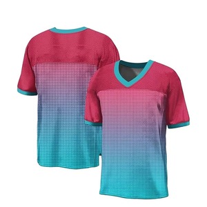 เสื้อฟุตบอลอเมริกันพรีเมียม ดีไซน์ทันสมัย ชุดทีมสั่งทำพิเศษ ระบายอากาศได้ดี สวมใส่สบาย ทนทาน กระชับรูปร่าง น้ำหนักเบา เหมาะสำหรับนักกีฬา ปี 2026 - Product Image 4