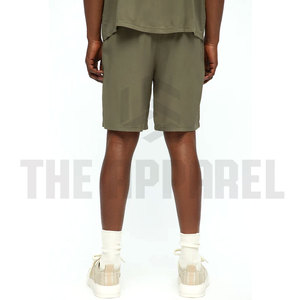 Custom Casual Embroidered Two-Piece Breathable Summer <b>Knitted</b> T-shirt and Short <b>Set</b> for Men Loose Fit Comfortable - Product Image 4