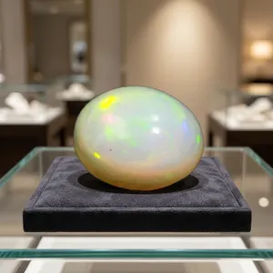 โอปอลเอธิโอเปียธรรมชาติคุณภาพสูง หลายสี รูปไข่ แบบคาโบชอง พลอยหลวม ขายส่งจำนวนมากจากอินเดีย - Product Image 2