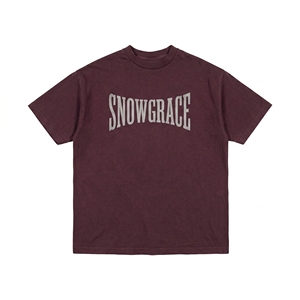 T-shirt à manches courtes pour homme Snowgrace, coupe ample, 100% coton jersey, col rond, décontracté, écologique, impression sérigraphique - Product Image 1