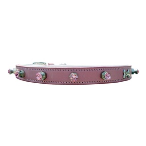 Saman Exports Premium Quality Leather Dog Collar With New Fancy Crystals <b>Studs</b> Decoration Top Supplier Manufacturer - Product Image 2