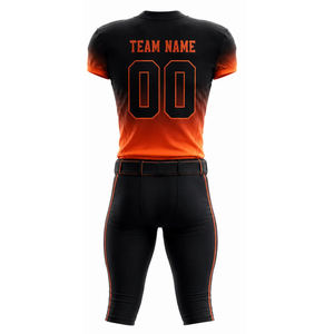 Conjunto de Camiseta de Fútbol Americano para Hombre, Cuello en V, Estampado Sublimado, Manga Corta, Transpirable, de Secado Rápido, Ecológico, 100% Poliéster Elástico - Product Image 4