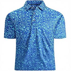 Camiseta de Golf para Hombre, Antiarrugas, con Estampado, Absorbente de Humedad, de Secado Rápido, Deportiva, de Manga Corta, Cómoda y Elegante - Product Image 1