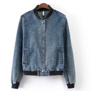 Nouvelle arrivée, veste bomber en denim décontractée pour homme, de haute qualité, lavée, respirante, antibactérienne, écologique, 100% coton, OEM - Product Image 3