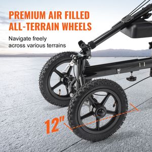 Monopattino Pieghevole in Alluminio con Manubrio Regolabile in Altezza e Ginocchiera, Ruote da 12 Pollici per Tutti i Terreni, Ideale per Utenti con Disabilità - Product Image 4