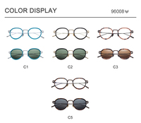 Montures de lunettes optiques rondes vintage à bord fin en titane pour la vente au détail de lunettes de mode personnalisées pour les magasins de vision OEM