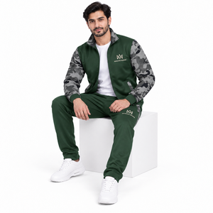 Ensemble de survêtement deux pièces respirant en polaire personnalisé, veste de sport décontractée en polyester/coton écologique et pantalon de jogging 3D pour l'été - Product Image 1