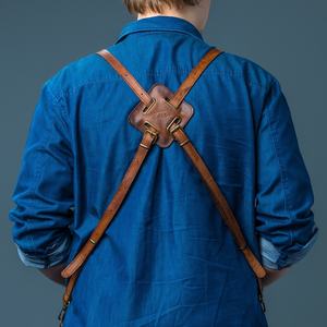 High Quality Distressed Multi-Pocket Brown Leather <b>Apron</b> <b>Men</b> Vintage Design Style Hobbyists Woodwork Blacksmith LPN-0056 Pockets - Product Image 5