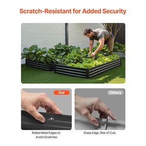 Fioriera Rialzata in Metallo Zincato per Esterni con Fondo Aperto, Grande, 6 x 3 x 2 piedi, per Fiori e Piante - Product Image 4