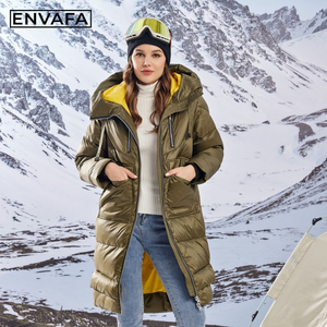New Women's Long <b>Winter</b> Jacket Duck Down <b>Coat</b> Scarf Waterproof Ladies Warm <b>Thick</b> Puffer Parka Hooded Windproof Clothing Outdoor - Product Image 6