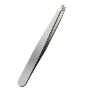 Pince à épiler professionnelle ultra-fine à pointe inclinée en acier inoxydable, logo personnalisé, épilation sans effort, prise en main précise, vente en gros - Product Image 1