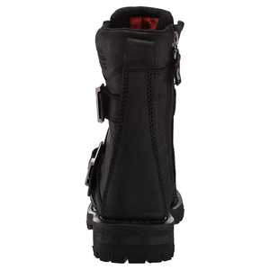 Unisex Black Leather Ankle Boot Waterproof Quick Dry Breathable with Side Zip and Chunky Sole Motorcycle Team - Product Image 4