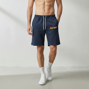 Nuevos Pantalones Cortos Deportivos para Hombre 2026, de Venta Caliente, Sólidos, Mezcla de Poliéster/Algodón, Cintura Elástica, Secado Rápido, Transpirables, Personalizables - Product Image 4