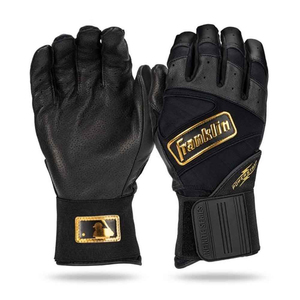 Gants de frappeur de baseball professionnels personnalisés en cuir à manchette longue pour adultes hommes, 100 % polyester, fermeture auto-agrippante, légers et à séchage rapide - Product Image 6