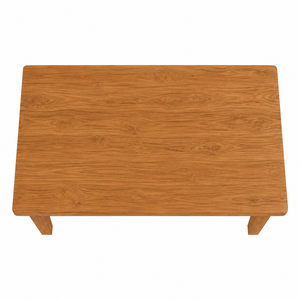 Mesa de Comedor Rectangular Moderna de Madera de Teca Sólida, Diseño Contemporáneo con Patas Cónicas y Rejilla Empotrada, Ecológica e Impermeable, para 10 Personas - Product Image 4