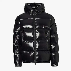 Insulated Winter Bubble <b>Jacket</b> for <b>Men</b> <b>Lightweight</b> Comfort Secure Pockets Adjustable Hood High Street Front Sleek Streetwear - Product Image 4