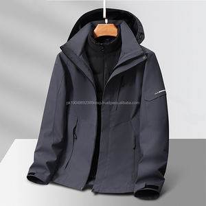 Veste coupe-vent 3 en 1 avec doublure amovible, imperméable, zippée, en duvet de canard, taille plus, personnalisée BY66001-2 - Product Image 3