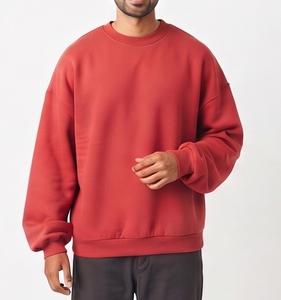 Sudaderas de manga larga para hombre, estilo casual, holgadas, para invierno, 100% algodón, forro polar, sudaderas tipo pullover para hombre - Product Image 4
