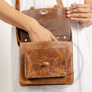 Genuine Leather Fashion Designed Plain Leather Women Sling <b>Bag</b> Stylish Women Handbags - Product Image 5
