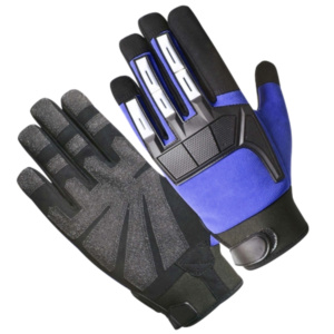 Gants de sécurité pour mécaniciens en cuir synthétique renforcé TPR, avec manchette en néoprène, respirants, laminés en spandex - Product Image 5