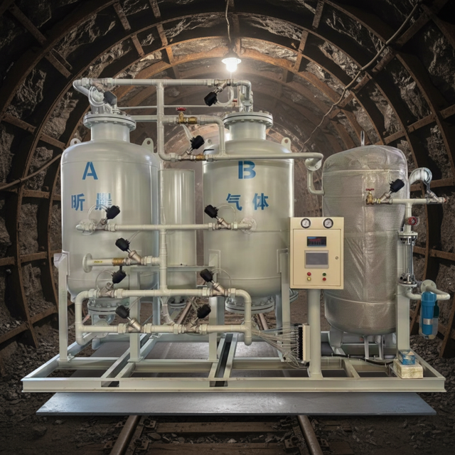 PLC System for Automatic Control of High Flow Nitrogen Generators in Coal Mines and Large Factories with CE Certification.