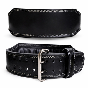 Ceinture de musculation robuste et antidérapante avec rembourrage pour le soutien lombaire, en cuir de vachette véritable, pour l'entraînement et l'haltérophilie - Product Image 1