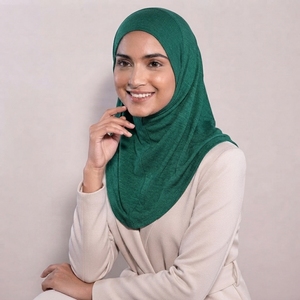 Custom Hijab Scarf Fashion Satin Plain <b>Silk</b> Feel <b>Head</b> <b>Wrap</b> Shawl OEM ODM Customized Textile Manufacturer India - Product Image 3