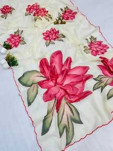 ผ้าซารีพิมพ์ลายจอร์เจตต์สุดหรูรุ่นล่าสุด พร้อมผ้าสำหรับตัดเสื้อ  ลายดอกไม้สำหรับงานปาร์ตี้ฤดูร้อน น้ำหนักเบา แห้งเร็ว คุณภาพเยี่ยม - Product Image 4