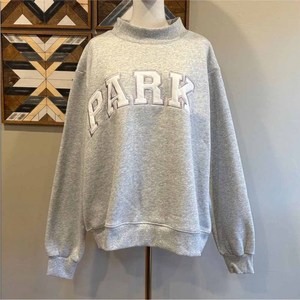 Sudadera Unisex Parke Vintage de Cuello Alto, Felpa de Algodón Grueso, con Apliques de Letras Universitarias y Bordado de Logotipo Personalizado, Otoño, 2 Piezas - Product Image 1