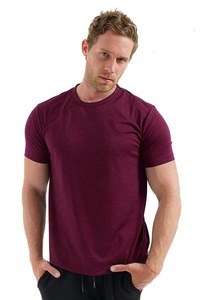 T-shirt col rond en coton biologique épais pour homme – Ultra-doux, respirant, couleur unie, manches courtes, idéal pour l'été - Product Image 5