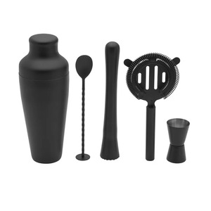 Juego de herramientas de bar negro mate, elegante y modesto, perfecto para clubes, eventos, fiestas y como regalo. Hecho a mano en India. - Product Image 4