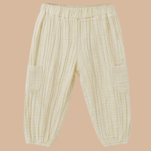 Pantalones de Muselina Orgánica Cot & Candy - Summer Breeze, Pantalones Premium para Bebé - Product Image 1