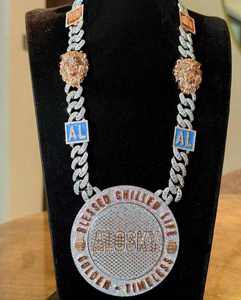 จี้เพชรโมอิสซาไนต์ VVS แบบกำหนดเองขายส่ง 3 มิติ เงินแท้ 925 เครื่องประดับชั้นดี ชุบโรเดียม รับรองโดย GIA สำหรับสร้อยคิวบาลิงค์ - Product Image 2