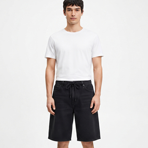 Manufacture <b>Drawstring</b> Waist Long <b>Jeans</b> Shorts <b>Men</b> Stonewashed Denim Shorts <b>Men's</b> Hip Hop Streetwear Denim <b>Jeans</b> Shorts <b>Mens</b> - Product Image 4